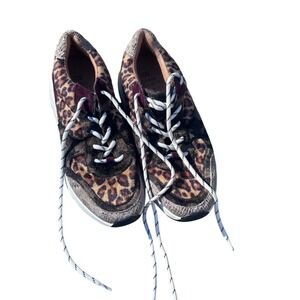 Oasis Society Leopard Print Chunky Sneakers trainers Dad Shoes comfort 7.5